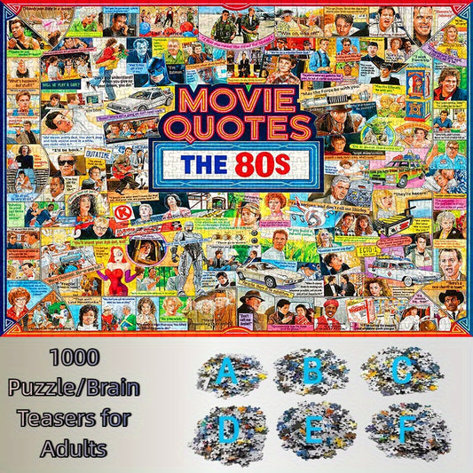 1000pcs 80s Classic Film Puzzle Family Fun Educational Puzzle