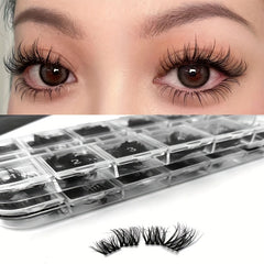 DIY C D Curl Thick False Lashes Cluster Fan Volume Makeup
