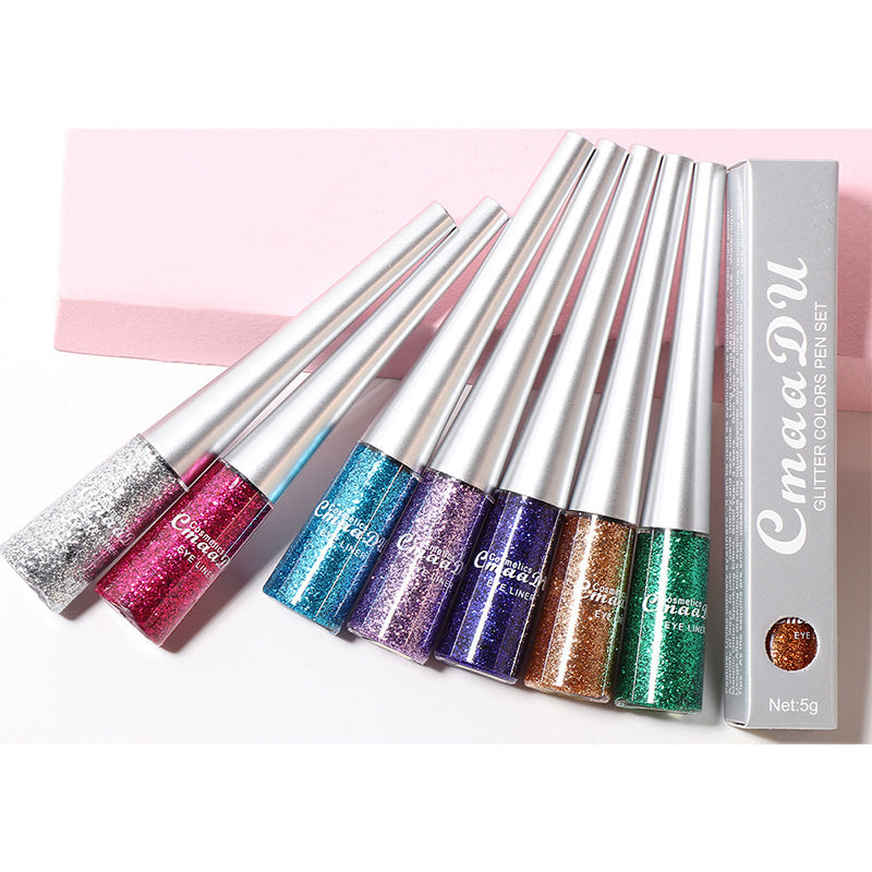 Waterproof Glitter Metallic Liquid Eyeliner Pencil Long Lasting Eye Makeup