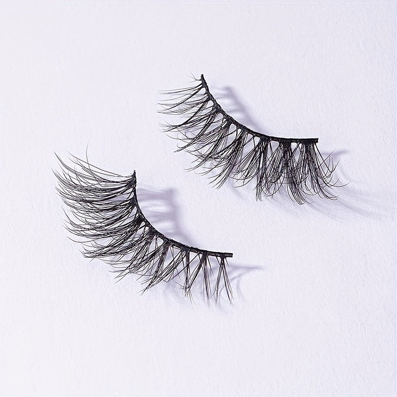 7 Pairs Natural 5D Curly Half Eyelashes 14mm - Lengthening & Thickening