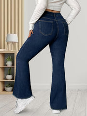  High Rise Flared Leg Jeans
