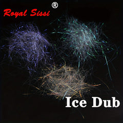 Royal Sissi 3 Bags Ice Dub Soft Flash Hair Rigs Fishing Bait Making Gear