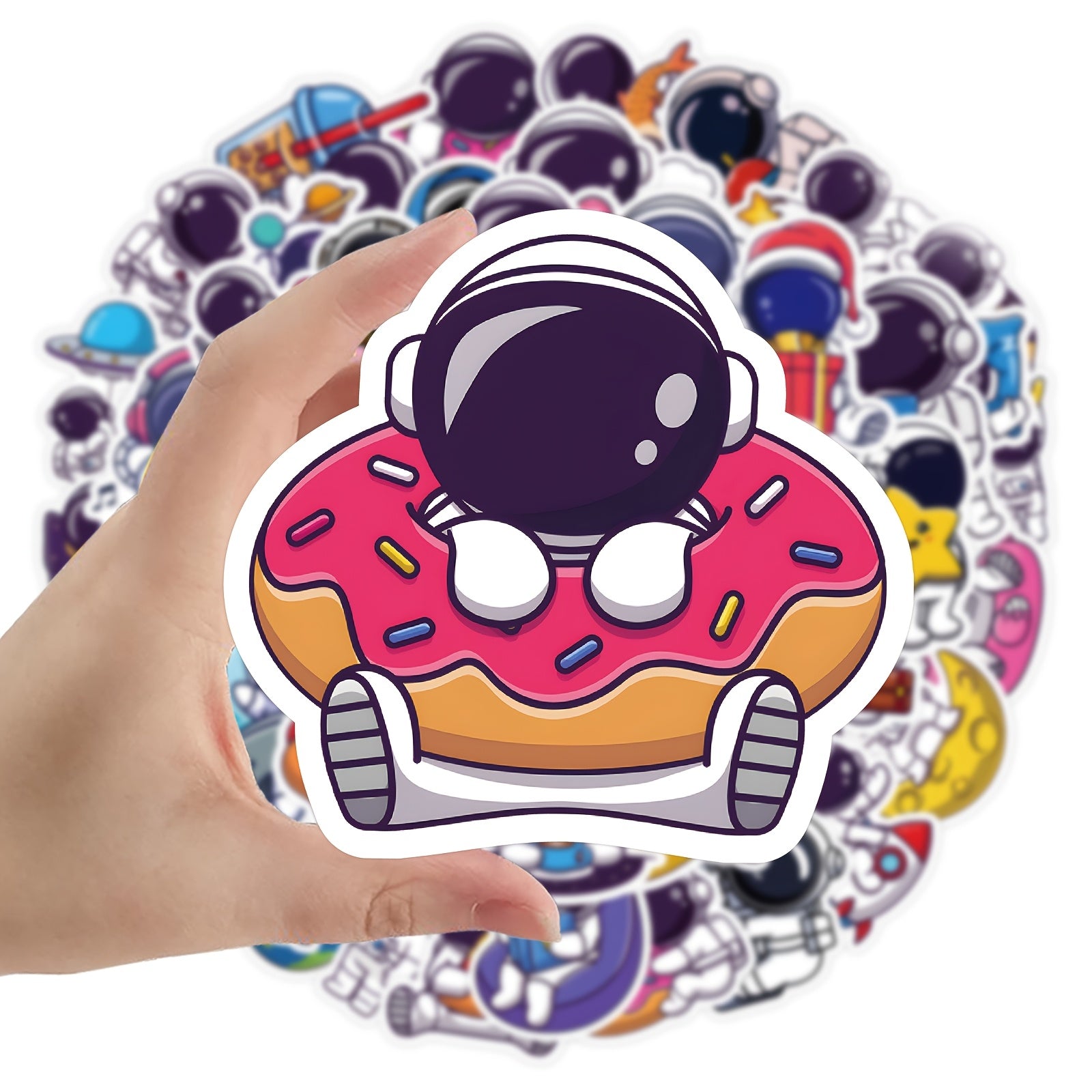 61pcs Astronaut Waterproof PVC Stickers for Water Bottles Laptop