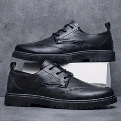 Men's Derby Shoes Stitch Detail Lace up Front Business Formal