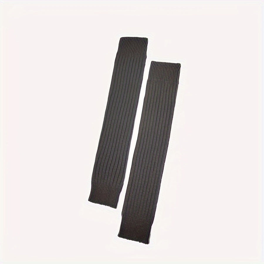 Ribbed Leg Warmers Soft & Comfy All match Socks Women's Stockings