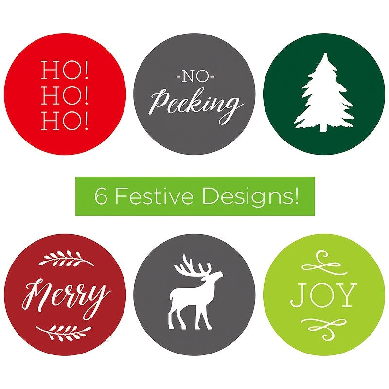 500 Christmas Thank You Stickers Roll for Crafts, Envelopes & Decorations