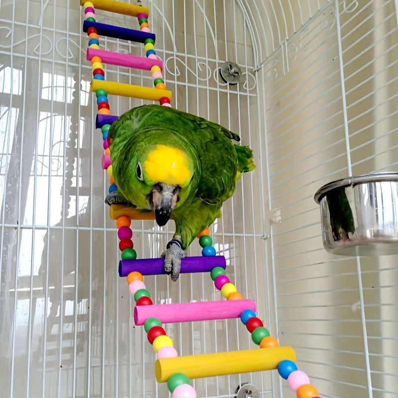 Colorful Beaded Bird Climbing Ladder Parrot Chew Toy