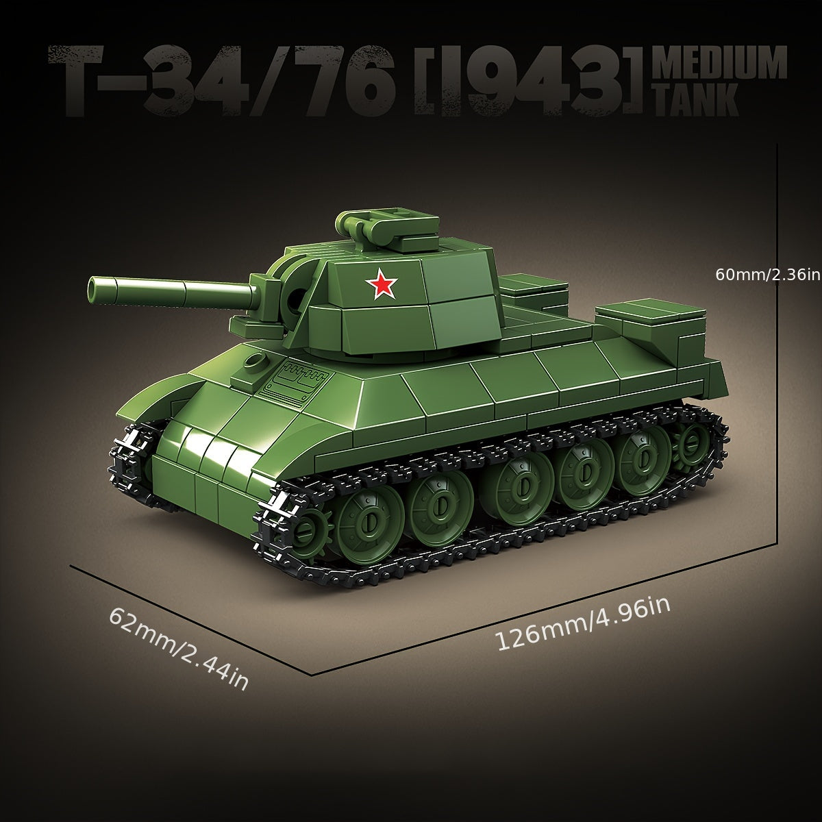 415pcs T 34 Medium Tank Model Building Blocks Set Classic Replica