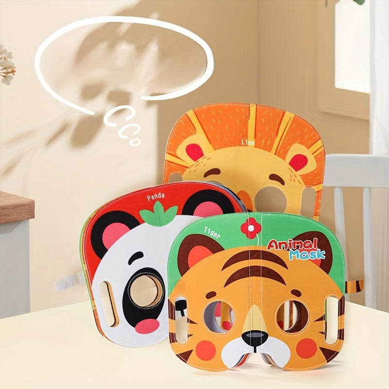 Baby Animal Mask Book Soft Fabric Washable Pages