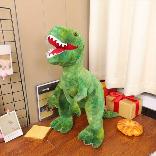 30cm Green T Rex Plush Toy & Figurine - Realistic Teeth - Perfect Gift