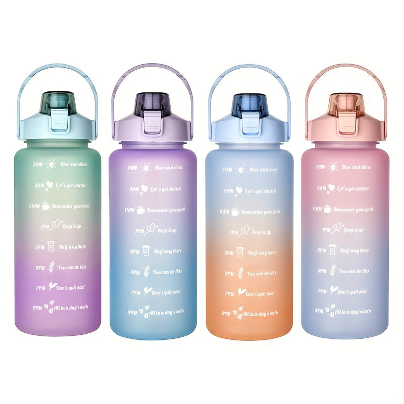 Modern Plastic Water Bottle with Straw