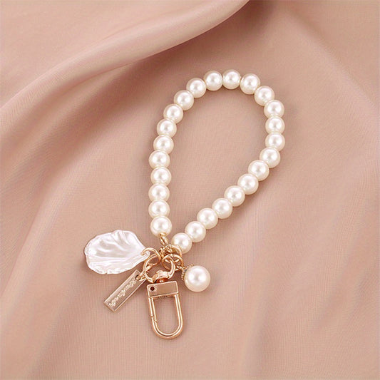 Faux Pearl Bracelet Heart & Shell Purse Accessories for Women