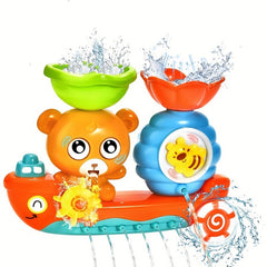 Powerful Suckers Bath Toy with Slide & Water Play Teddy Bear