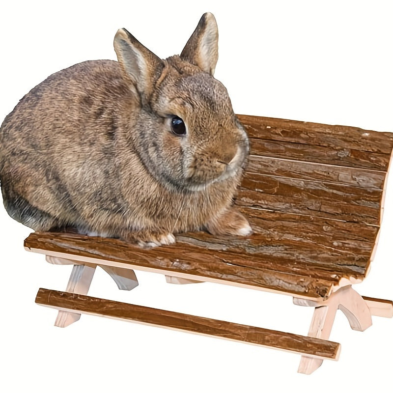 Solid Wood Hamster Small Animal Toy Chew Hideaway Chair Sofa