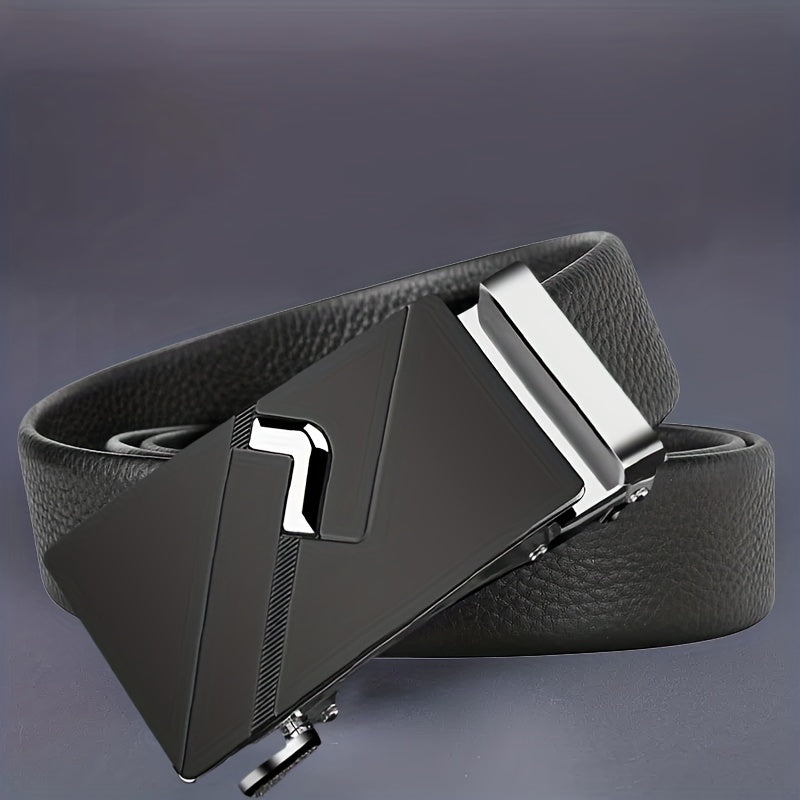 Men's PU Automatic Buckle Pants Belt Wedding Gift