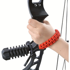 Braided Cord Rope Archery Bow Wrist Sling Adjustable Strap with Metal Grommet