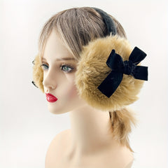 Festive Bow Earmuffs for Women