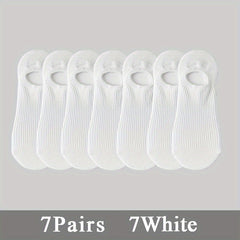 7 Pairs Low Cut Ankle Socks Women's Stockings & Hosiery