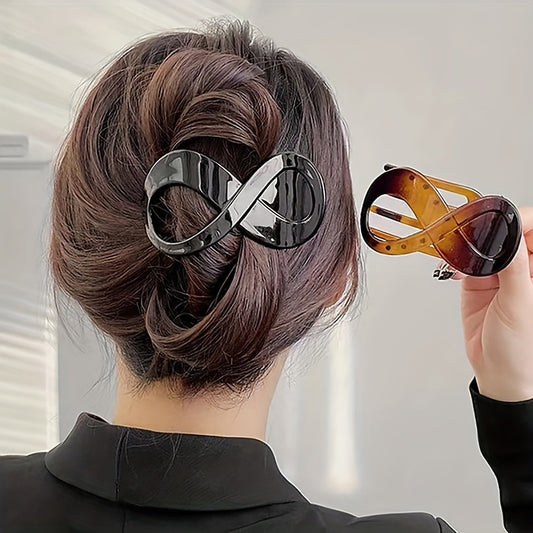 2pcs French Curved Hair Clip Large Duck Billed Clip Ponytail Holder Clip
