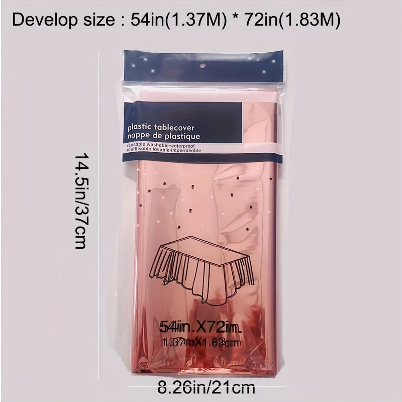 Bright Aluminum Film Tablecloth Waterproof Disposable Foil Tablecloth