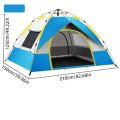 4 Person Pop Up Camping Tent Waterproof & Windproof