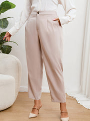  High Rise Straight Leg Trousers