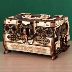 DIY Wooden Puzzle Jewelry Box with Hidden Compartments
