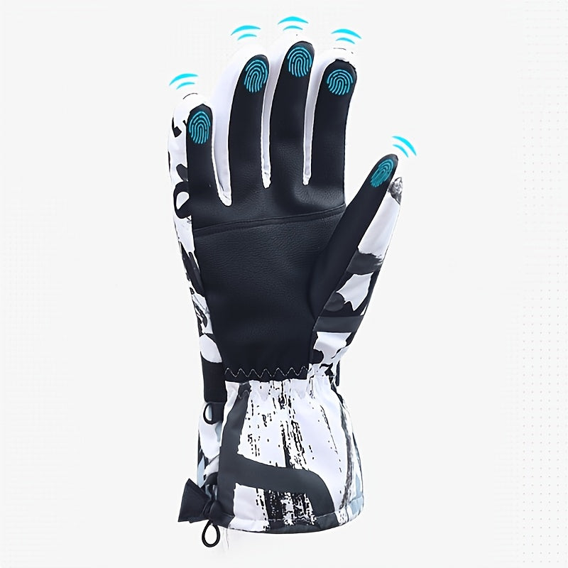 Winter Ski Gloves Waterproof Warm Touch Screen Cycling Gloves