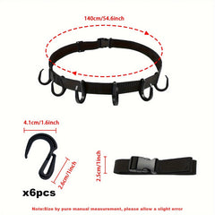 Outdoor Tree Stand Hanger Tool with 6 Hooks for Gear and Equipment