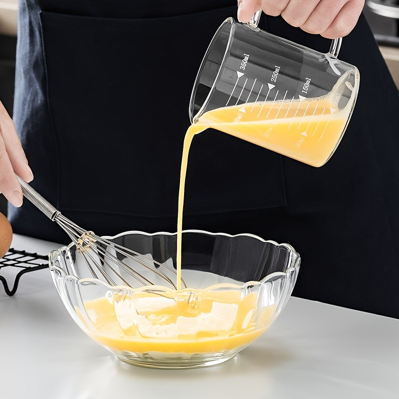 High Glass Measuring Cup with Handle for Kitchen and Restaurant Use