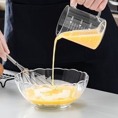 High Glass Measuring Cup with Handle for Kitchen and Restaurant Use