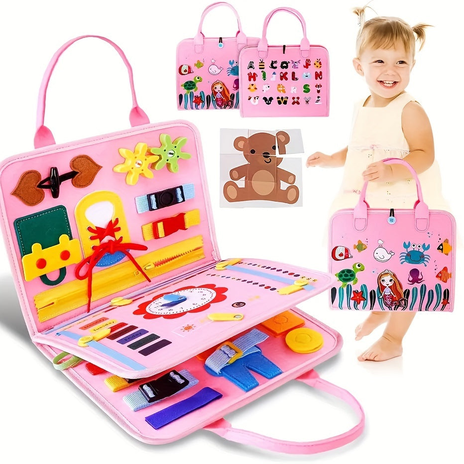Montessori Busy Board Sensory Toy for Toddlers