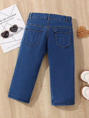 Girls' Funky Casual Jeans Cropped Denim Capris Trousers