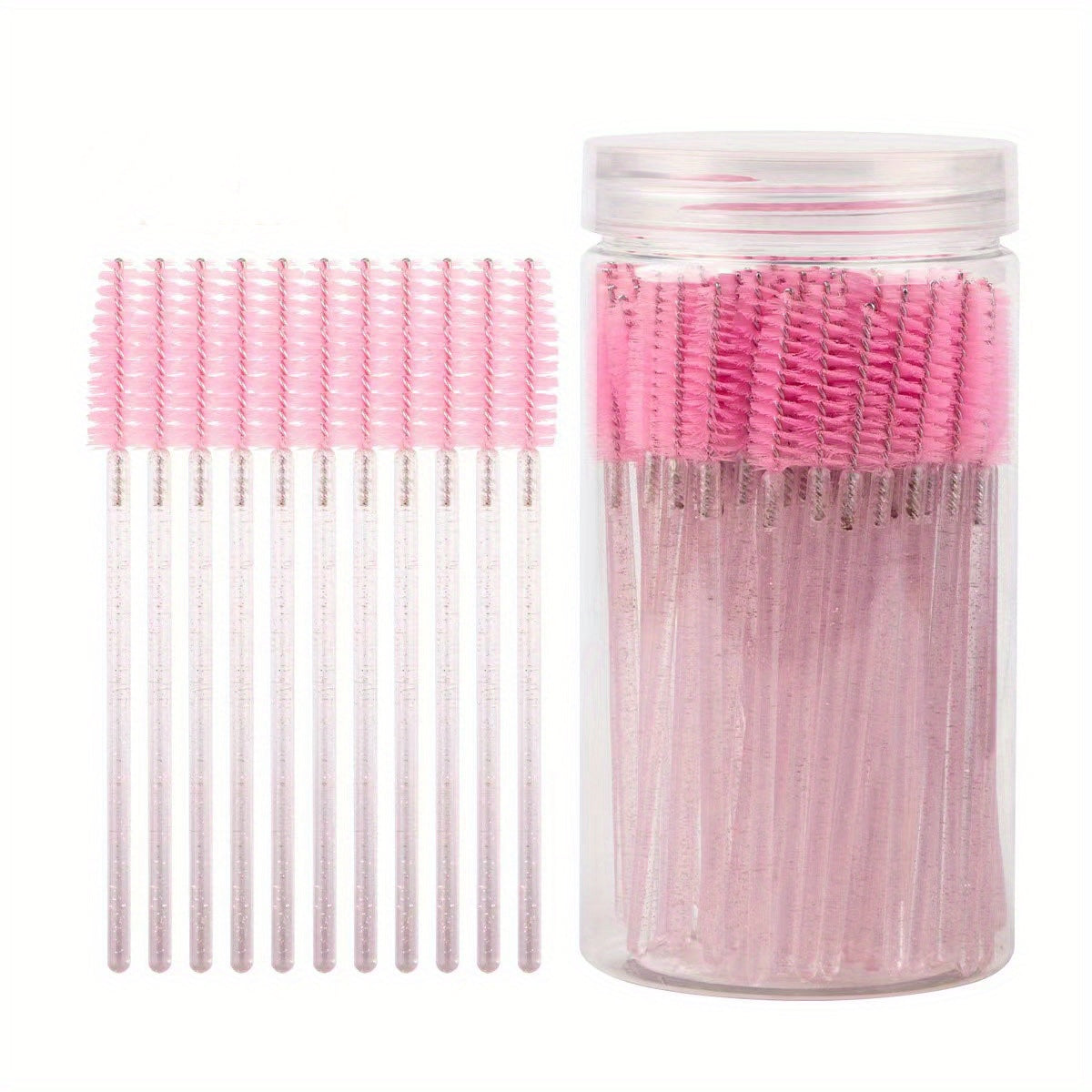 100 Mascara Brushes with Container for Extensions and Application