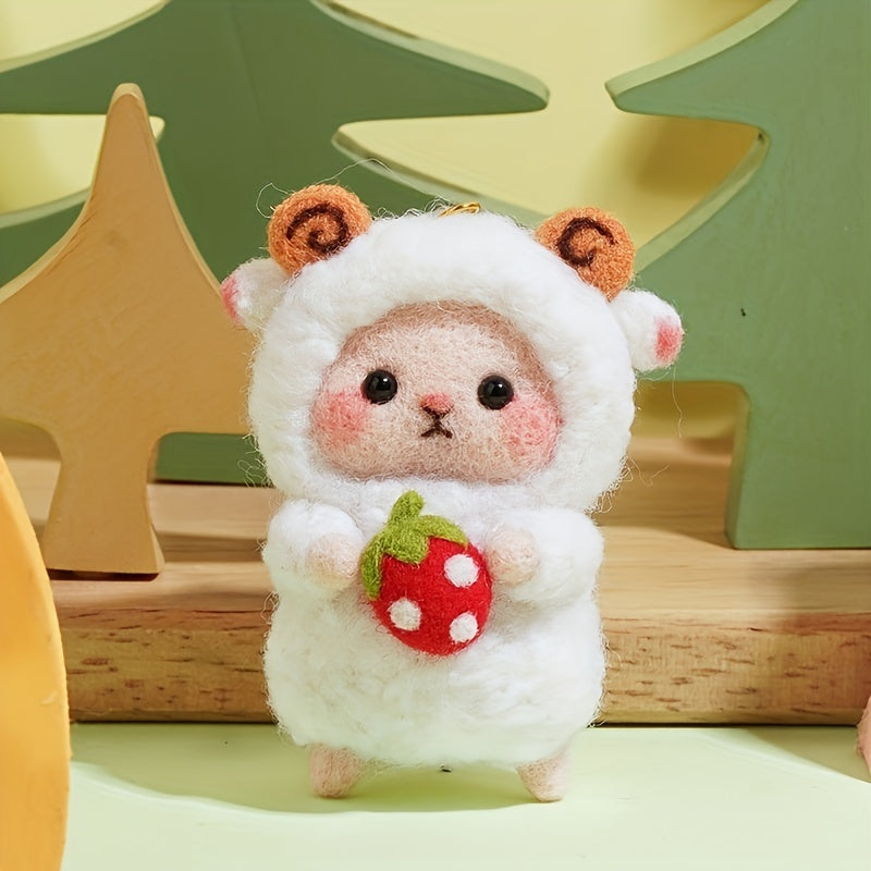 Plush Sheep Wool Felt DIY Material Package Doll Decoration Pendant