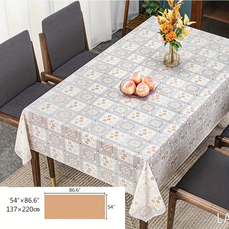 Waterproof Printed PVC Table Cloth Nordic Coffee Table Mat Thanksgiving Hallow
