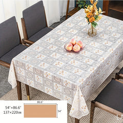 Waterproof Printed PVC Table Cloth Nordic Coffee Table Mat Thanksgiving Hallow