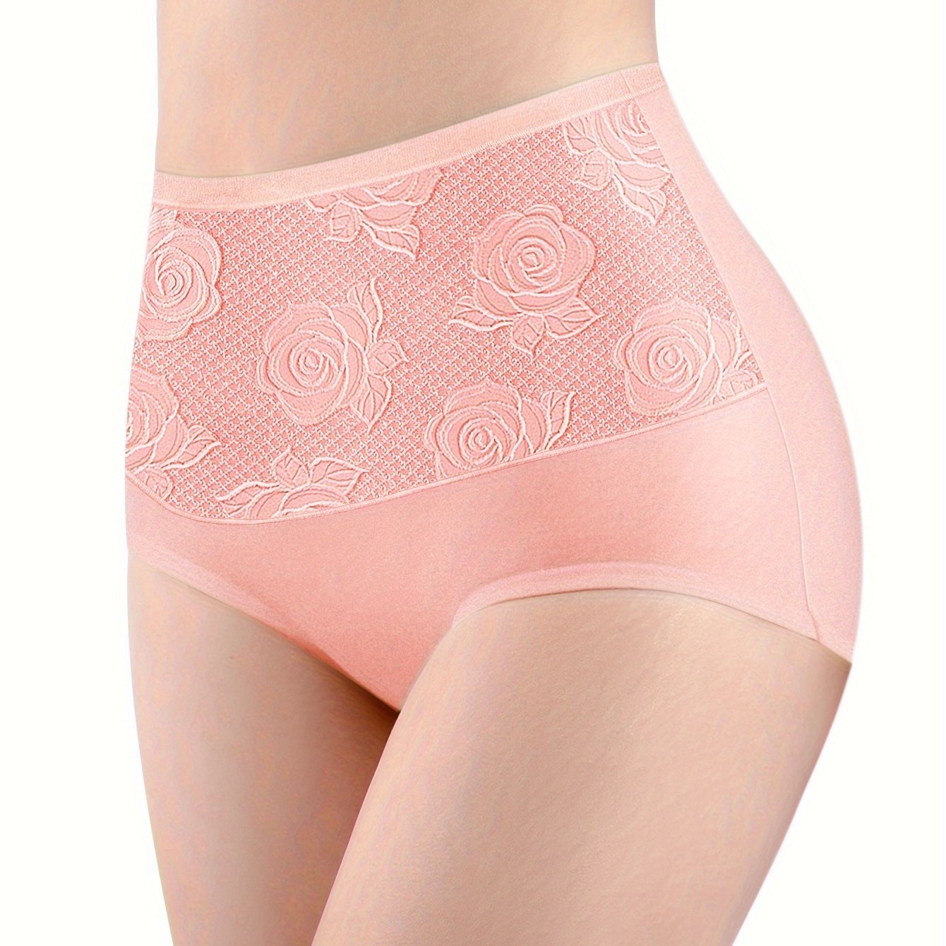 Floral Print Briefs Stretchy Intimates Panties