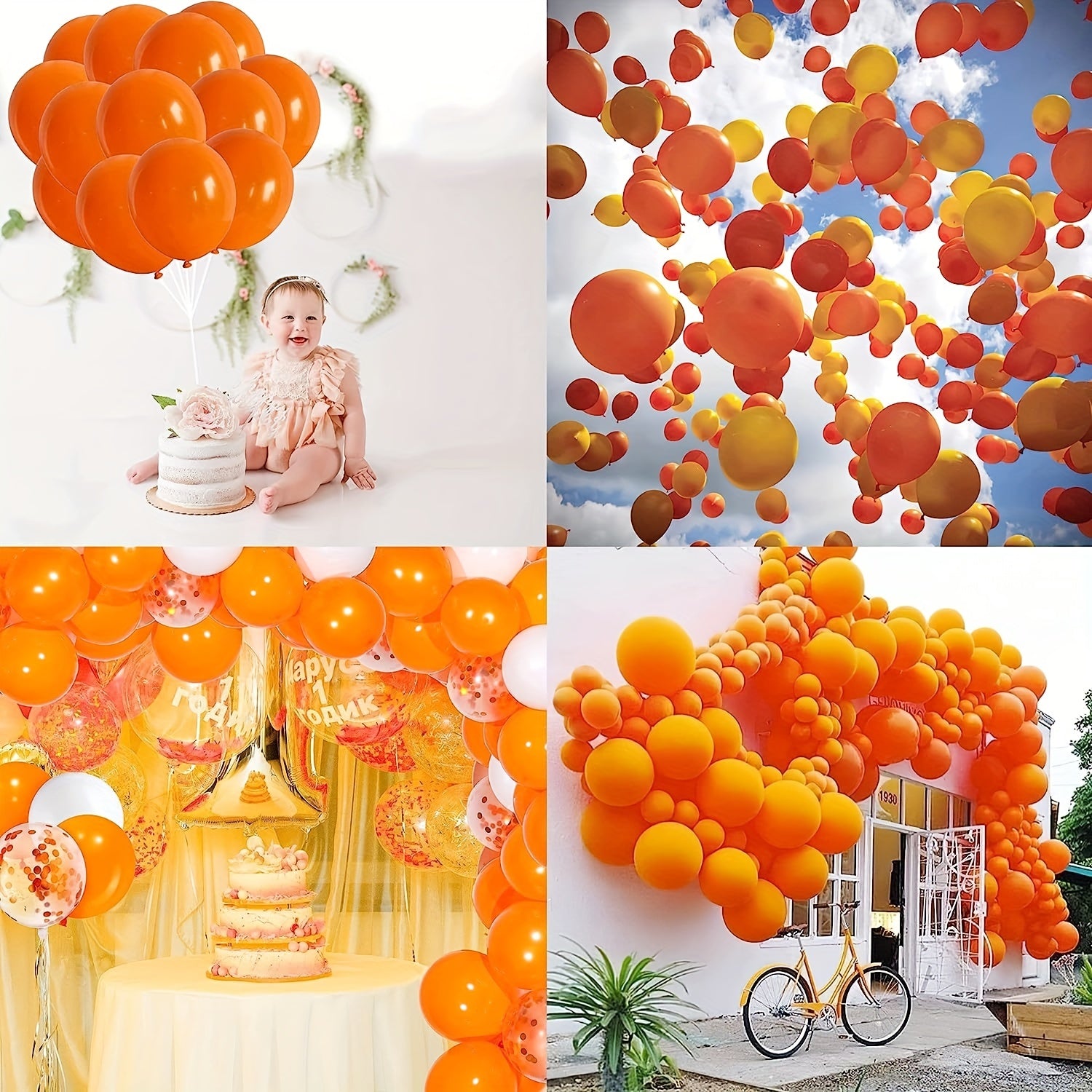 30pcs 12in Matte Burnt Orange Latex Balloons Halloween Party Decor Supplies