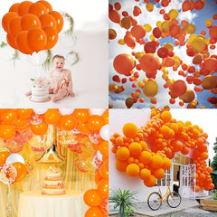 30pcs 12in Matte Burnt Orange Latex Balloons Halloween Party Decor Supplies