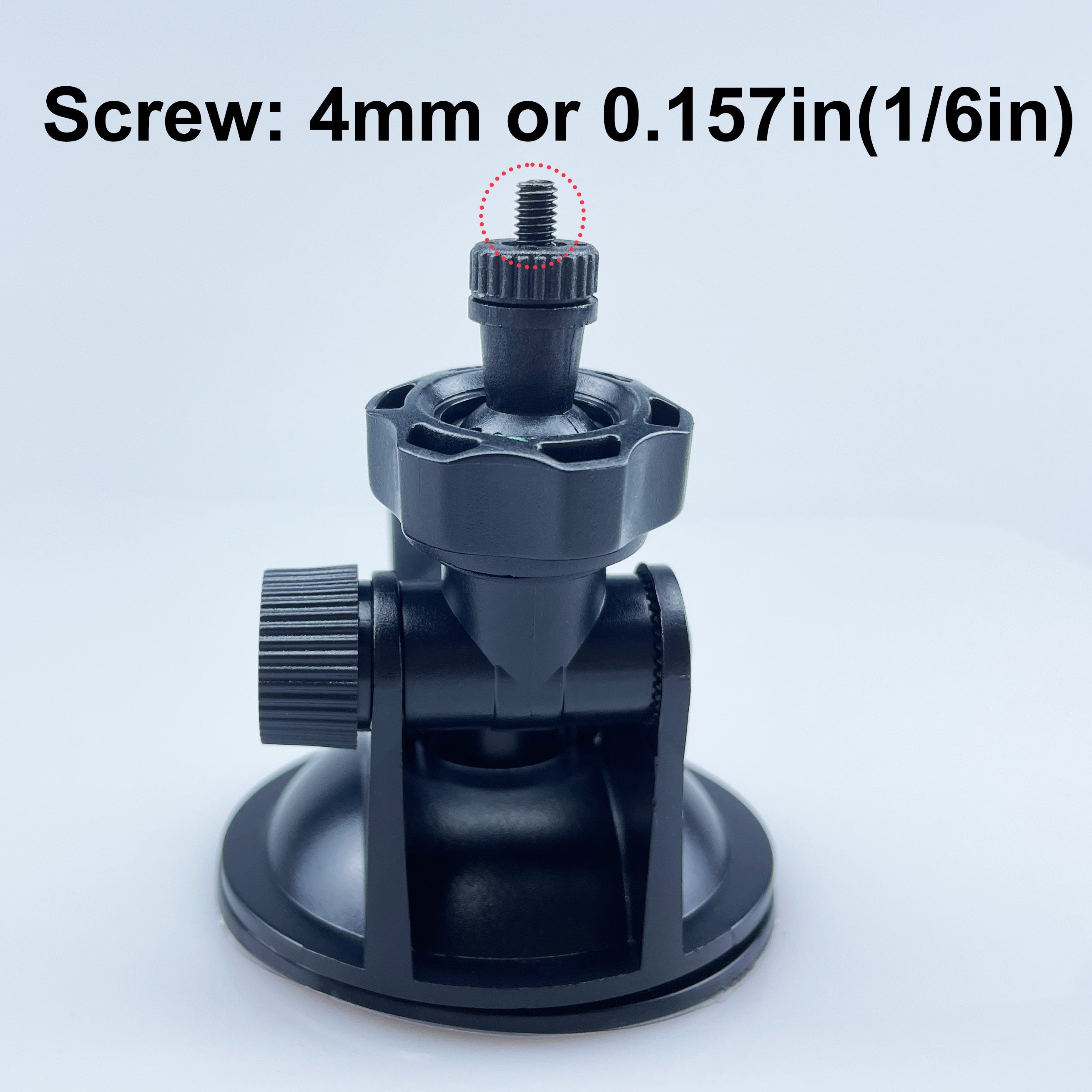 1 6 4mm & 1 4 6mm 360 Ball Rotatable Adapters Suction Cup Mount