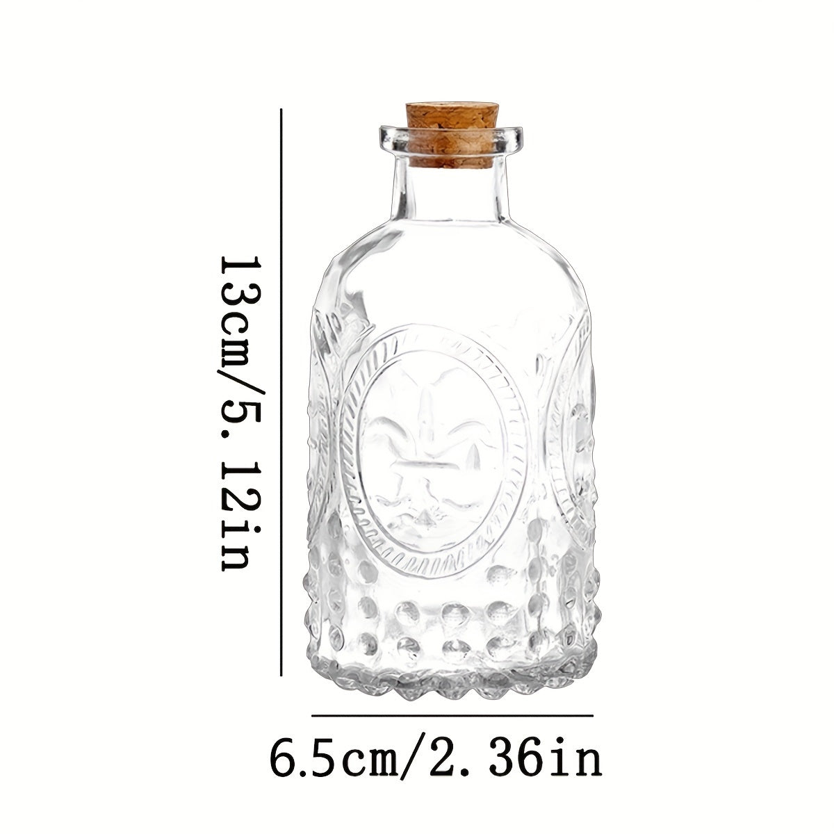 1pc Glass Bottle 8 5oz Small Glass Jar Medicine Bottle Mini Bottle With Cork
