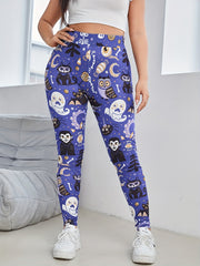  Monster Print High Rise Yoga Leggings