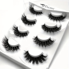 4 Pairs Fluffy Wispy False Eyelashes Daily Cat Cross Style