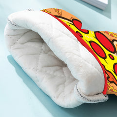 2pcs Printed Cotton Oven Mitts Heat Resistant Non Slip Insulation Gloves