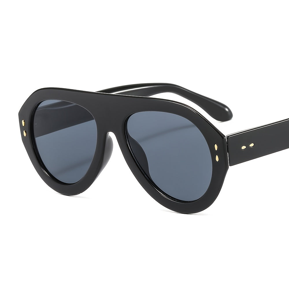 Steam Punk Oval Goggle Sunglasses Women UV400 Vintage Glasses