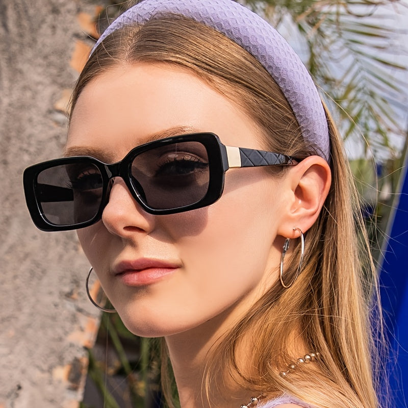 Vintage Oversized Square Sunglasses Women Sun Protection Lenses