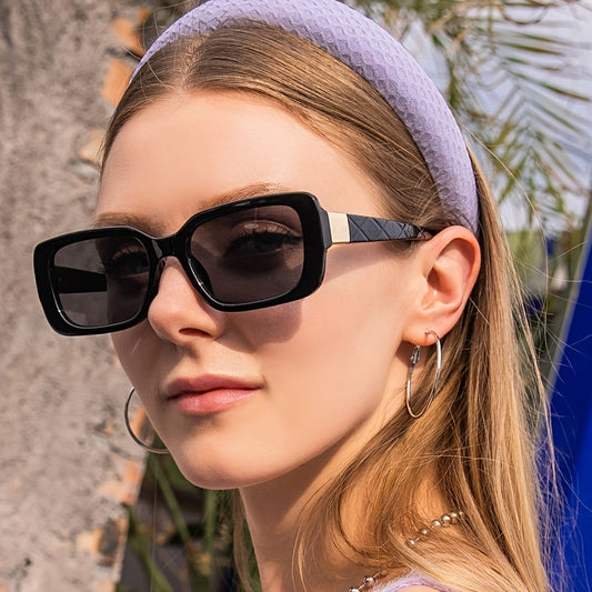Vintage Oversized Square Sunglasses Women Sun Protection Lenses