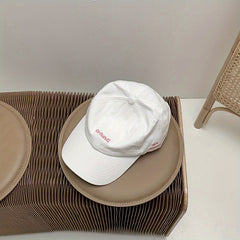 Letter Embroidery Baseball Cap Solid Cotton Sun Hat Adjustable Casual Dad Hats