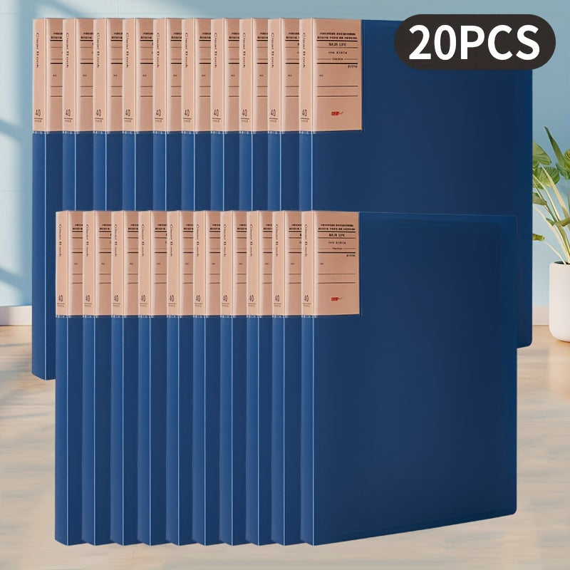 20pcs A4 Document Folder File Storage Folder